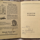 Koneen työkirja vuodelta 1955 - pikkukuva 4