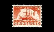 Grönlanti 36 ** Laiva ja jäävuori 2 kr (1950)
