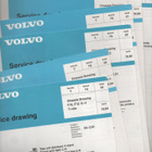 Volvo service draiwing 6kpl lehtisiä kuorma-autoihin - pikkukuva 1