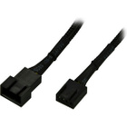 Akasa 4-pin jatkokaapeli PWM tuulettimelle, 0.3m, musta UUSI - pikkukuva 1