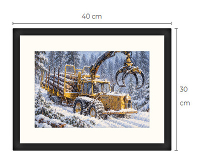 Uusi BM Volvo metsäkone traktori art print 30 cm x 40 cm