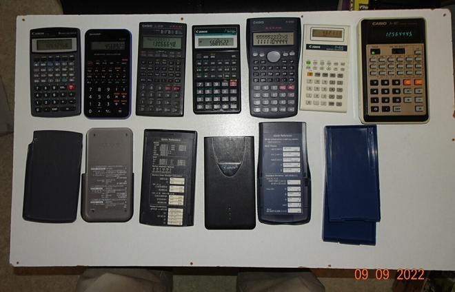 sek, funktiolaskimia (Canon, Casio, Sharp)