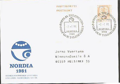 1981 posti- ja telemuseo Nordia 81 ehiöllä