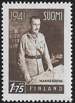 1941 Sotamarsalkka Mannerheim 1:75 mk ** LaPe 249 W II 19 mm