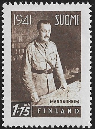 1941 Sotamarsalkka Mannerheim 1:75 mk ** LaPe 249 W II 19 mm