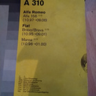 AlfaRomeo, Fiat, Iveco, Lancia Raitisilmasuodatin Bosch A310 - pikkukuva 2