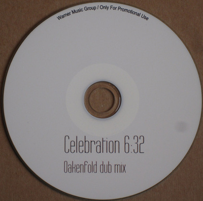 Madonna – Celebration Oakenfold dub mix PROMO CDr SINGLE