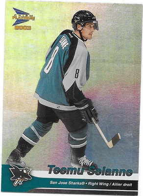 2002-03 McDonald`s Pacific #35 Teemu Selänne San Jose Sharks