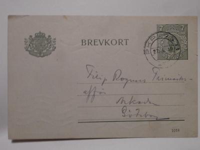 KIRJEKORTTI  7. BREVKORT PV  28.4.1919