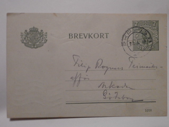 KIRJEKORTTI  7. BREVKORT PV  28.4.1919