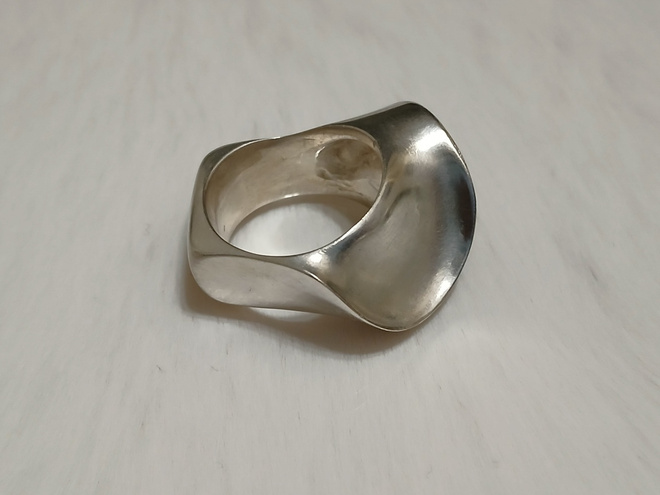 Vintage design hopea sormus 925