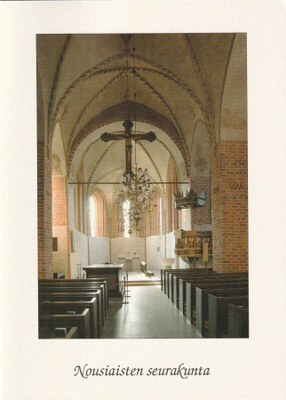 KIRKKOKORTTI - NOUSIAISTEN KIRKKO - SISÄKUVA - 2