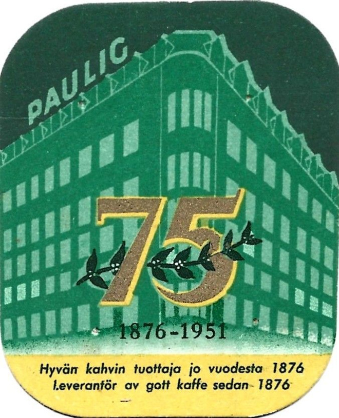 Kahvilappu Paulig 75