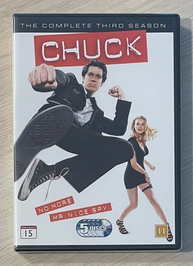 Chuck: Kausi 3 (5DVD) uusi ja muoveissa