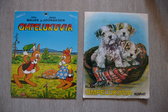Eläinaiheista ompelukuvia