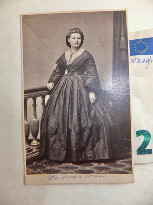 VANHA CDV Valokuva Minna Canth Ulrika Johnson 1860-l