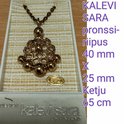 KALEVI SARA, VINTAGE -riipus, pronssi