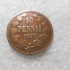 10 penniä 1867 siistikuntoinen kl 8 - pikkukuva 1