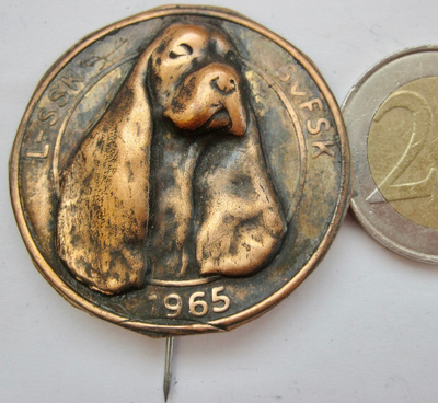 VANHA Merkki L-SSK SvFSK 1965 Koira