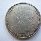 Natsi-Saksa 5 Reichsmark 1936 E Hindenburg hopeaa - pikkukuva 1