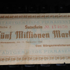 Germany Saksa Sutschein 5 million marks 1923 VF-- - pikkukuva 1