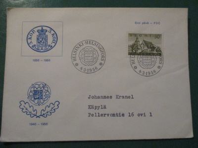 FDC  04.03 -56 LUETTELOSSA 8,5€  (K12-103)