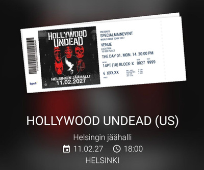 Hollywood undead Helsinki 2027
