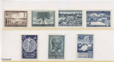 M30 juhlamerkit 1946-49 kaikki paitsi SPR 46 ** Katso!