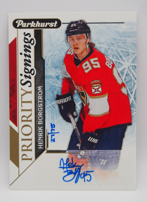 2018-19 Parkhurst Priority signings Henrik Borgström /75