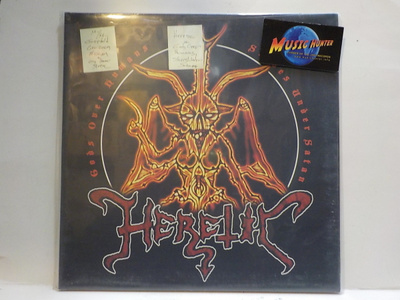 HERETIC - GODS OVER HUMANS, SLAVES UNDER SATAN M-/M- LP