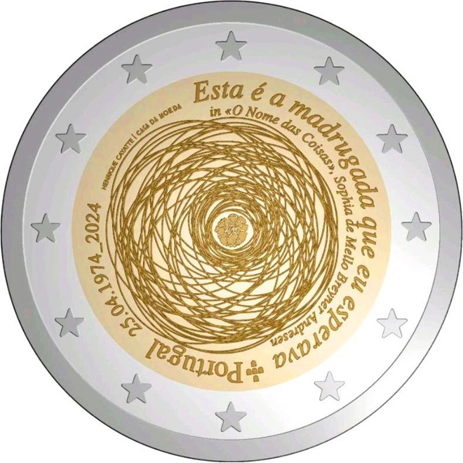 Portugali 2024 2 euro CC,  April 25, 1974  UNC