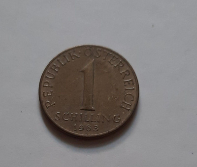 Itävalta 1 shilling 1963, kiertänyt