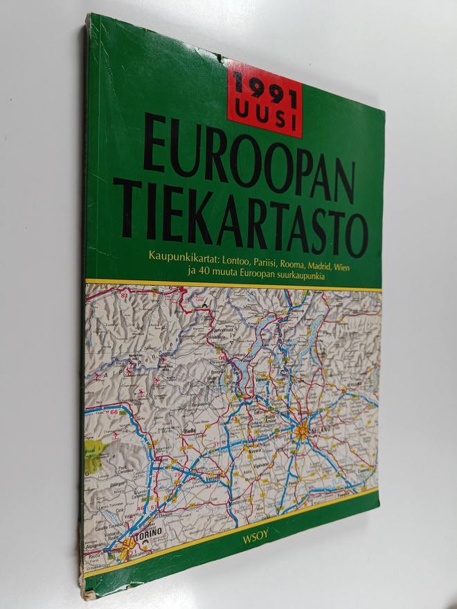 Uusi Euroopan tiekartasto : kaupunkikartat: Lontoo, Parii...