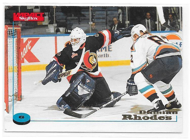 1996-97 Skybox #90 Damian Rhodes Ottawa Senators MV