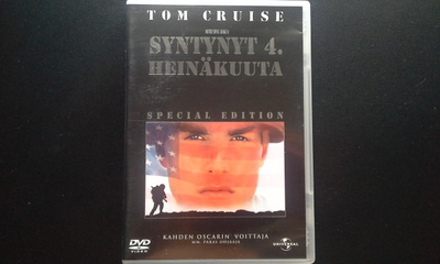 DVD: Syntynyt 4. Heinäkuuta, Special Ed. (Tom Cruise 1989)