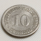 Saksa 10 Pfennig 1900D - pikkukuva 3