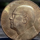 Urho Kekkonen Pronssivärinen Säästöpankki kolikko 1967 - pikkukuva 1