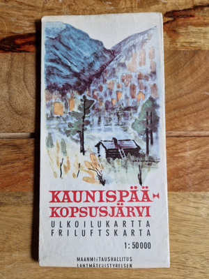 Kaunispää kopsusjärvi ulkoilukartta 1960-luvulta