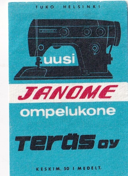 Teräs Oy. Uusi Janome ompelukone  s62
