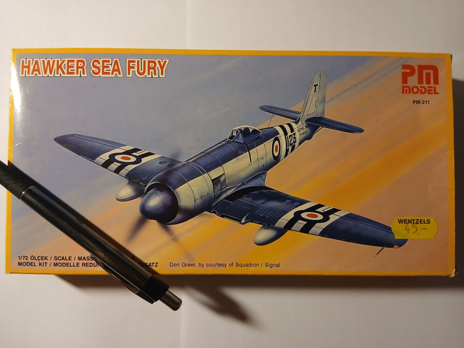 Hawker Sea Fury pienoismalli 1/72