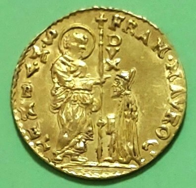 Italy, Venezia Zecchino, Morosine Doge 1688 - 1694 kultaa,