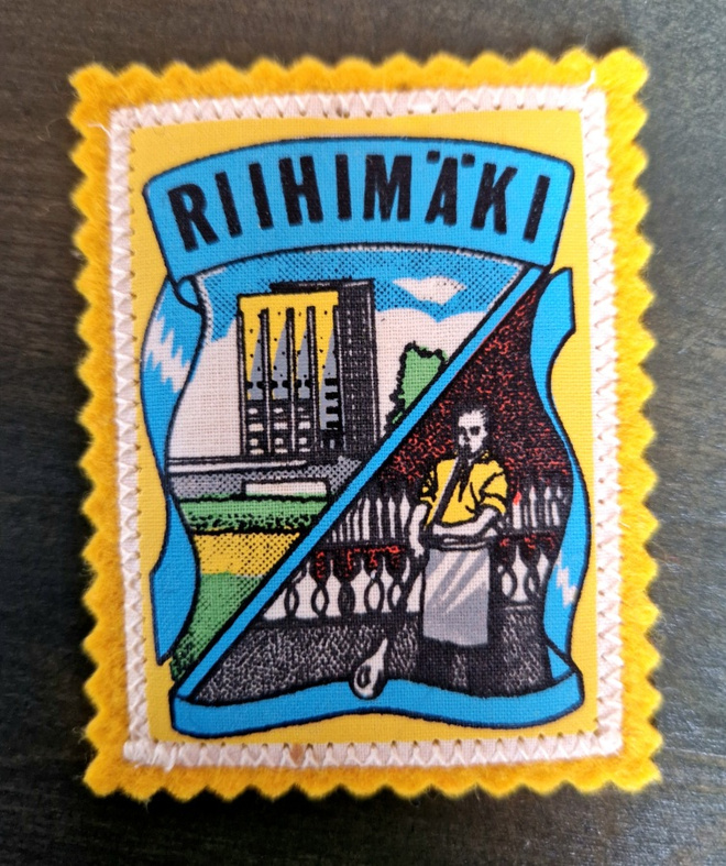 Riihimäki vintage kangasmerkki