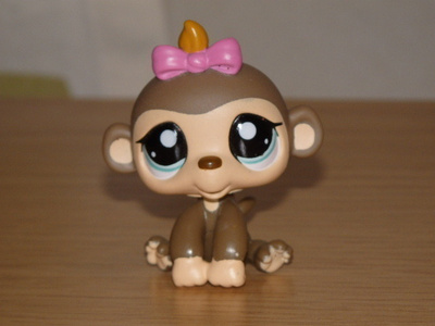LITTLEST PET SHOP rusettipäinen tyttö SIMPANSSI, APINA