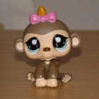 LITTLEST PET SHOP rusettipäinen tyttö SIMPANSSI, APINA - pikkukuva 1