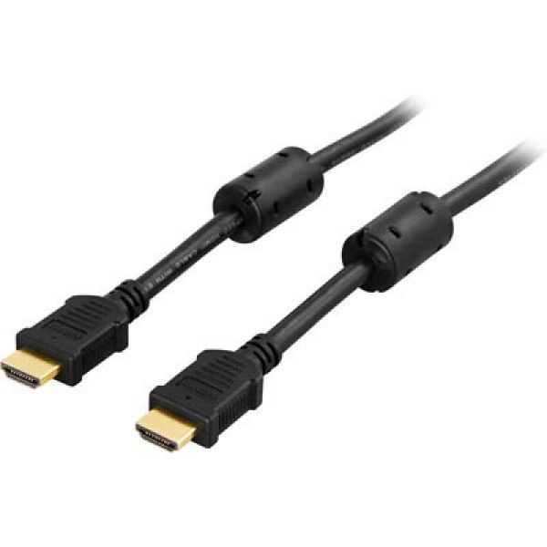 Deltaco HDMI Kaapeli, 4K, UltraHD, Kullattu, 2m, musta UUSI