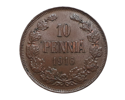 10 Penniä 1916 - Hyväkuntoinen!!!