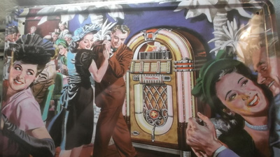 Peltikyltti Jukebox Wurlitzer