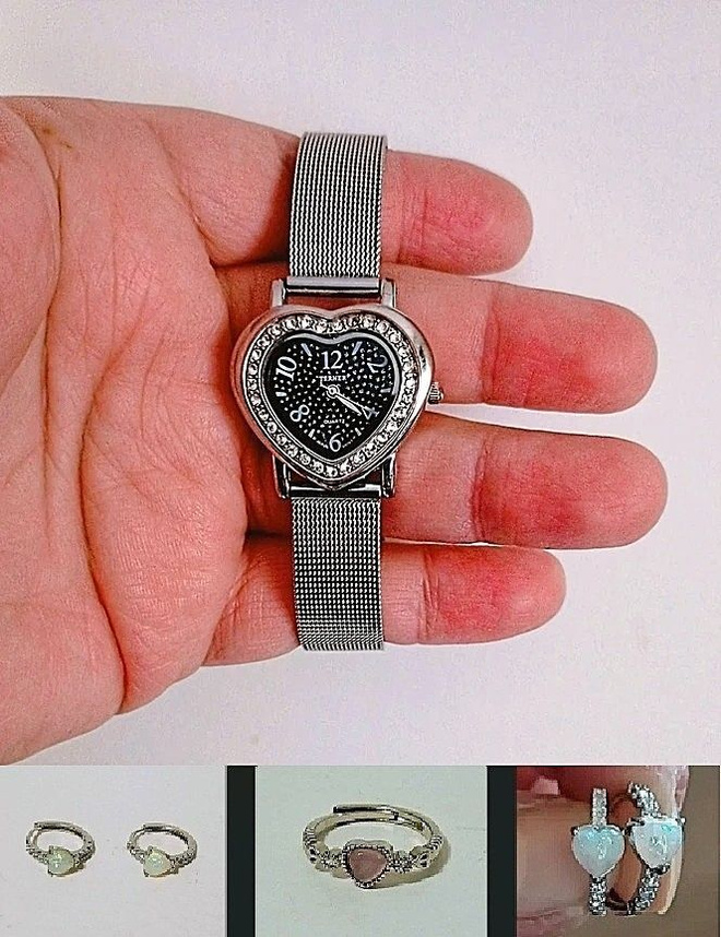 Naisten Vintage / Retro -korusetti Sydänteemalla