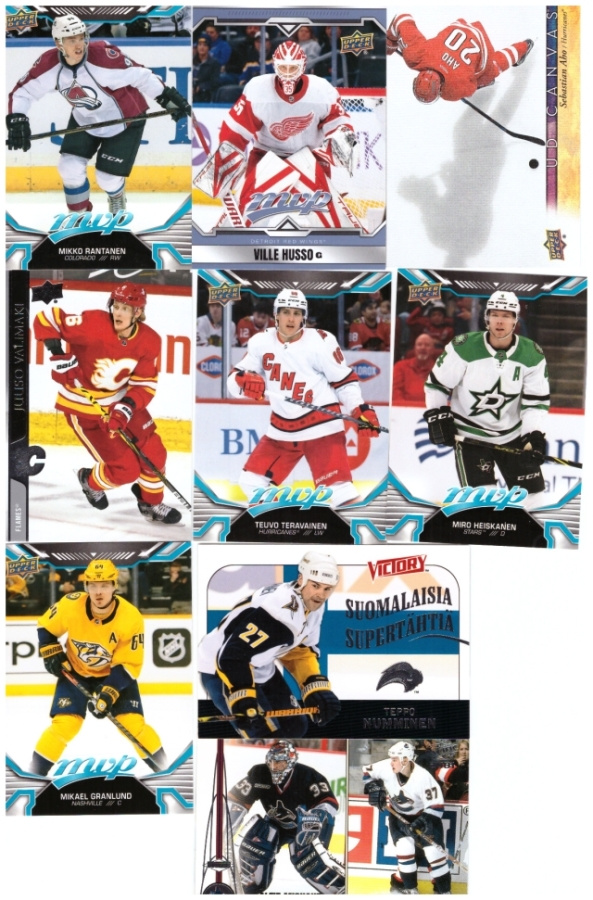 9 x SUOMI NHL mm. RANTANEN, HUSSO, AHO.....