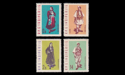 Albania 695-8 ** Kansanpukuja (1962)